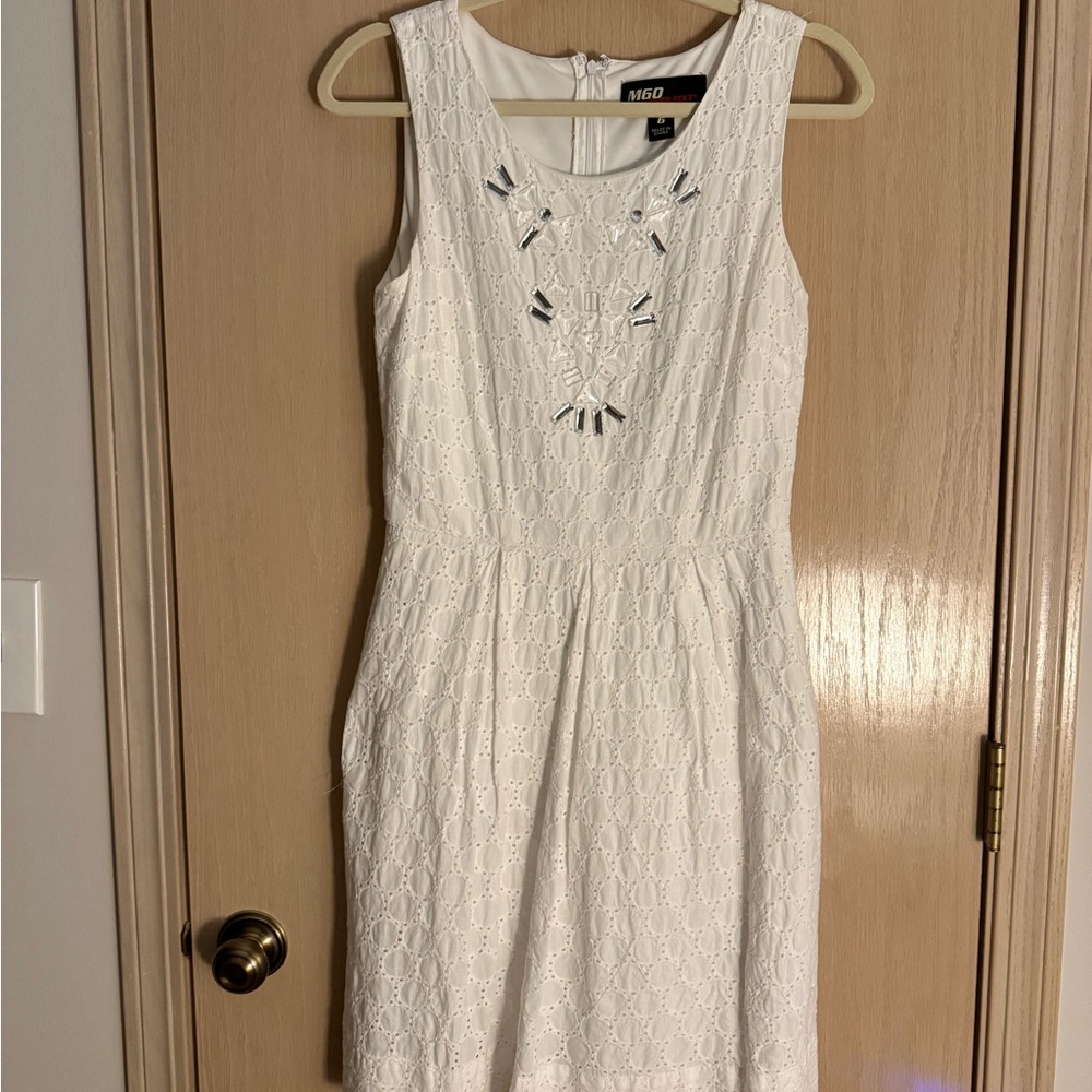 Miss sixty white eyelet dress with pockets